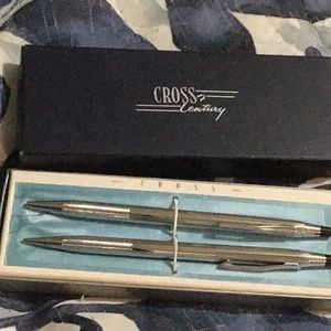 Vintage Cross Century Chrome pen and pencil set.